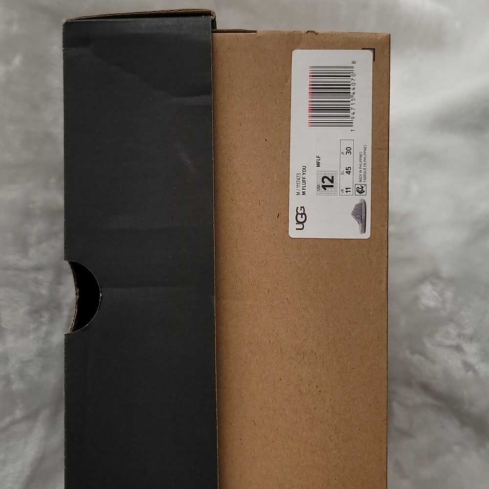 NEW Men's Uggs Fluff You Slippers Gray, Sizes (US)      M9/W11 or M12/W14 - Picture 6 of 7